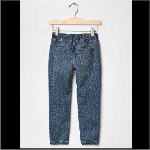 GAP Girls Cheetah Leopard Jean Denim Joggers Anima - Picture 2 of 5